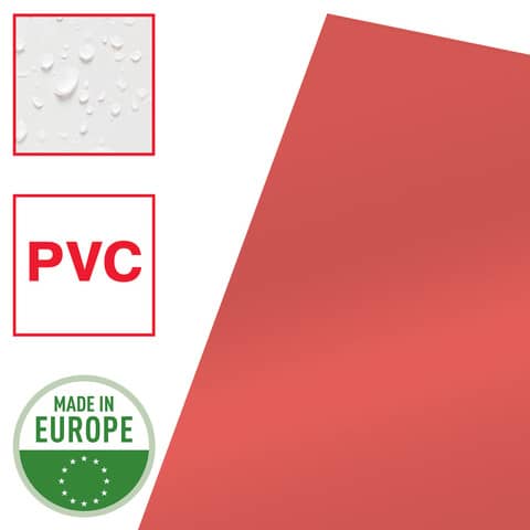 Cartellina a L in PVC Esselte Crystal A4 rosso - conf. 25 pz - 554330